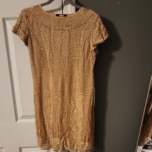 ASOS Gold Beaded Dress